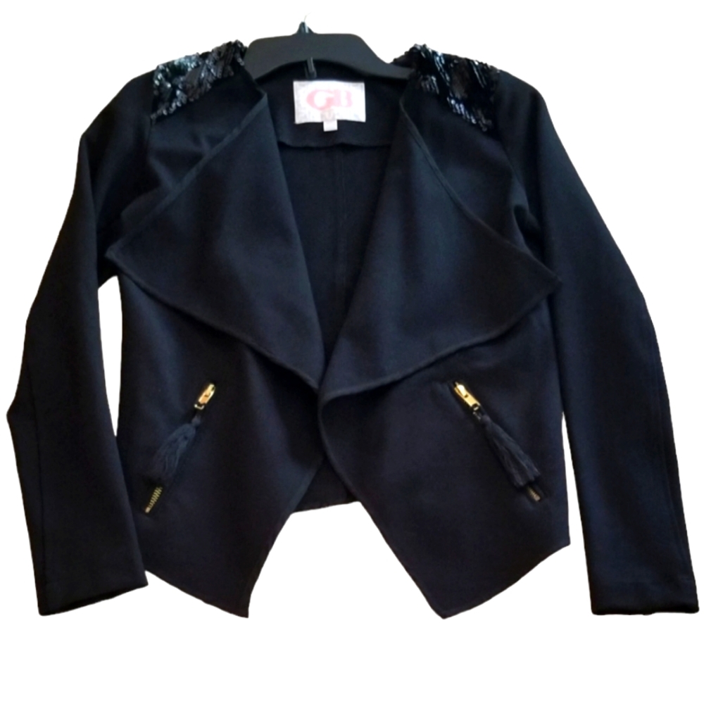 Gianni Bini Sequin Shoulder Blazer